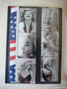 Selos: Sellos cine Somalia. 9 valores Marilyn Monroe
